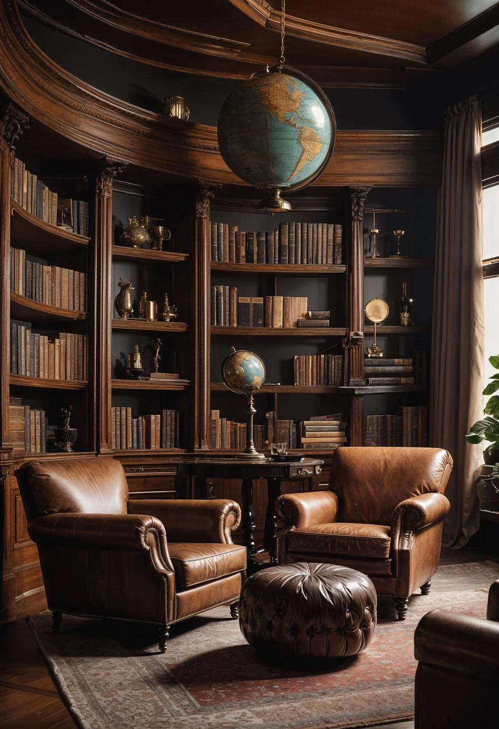 46. Vintage Home Library Ambiance-0