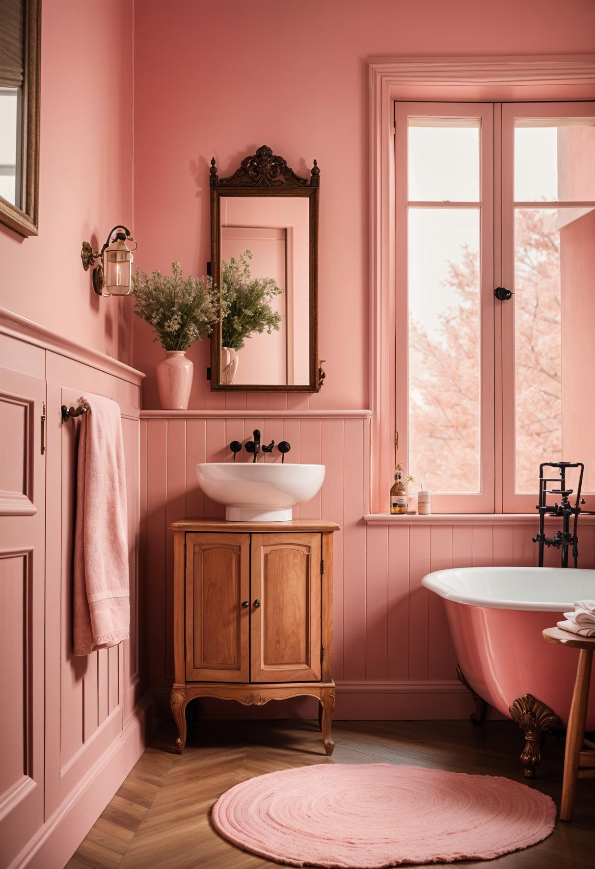 13. Vintage Pink Bathroom Design-0