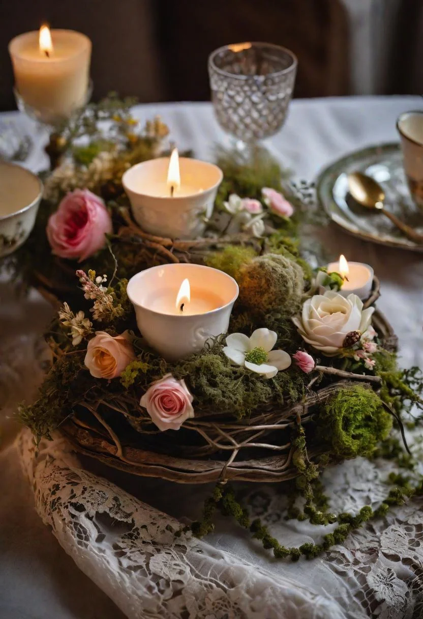 2. Vintage Teacup Candle Nests-0