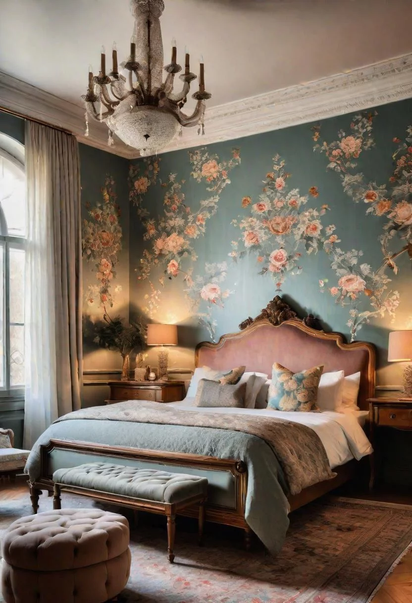3. Vintage Wallpaper Accent Wall-0