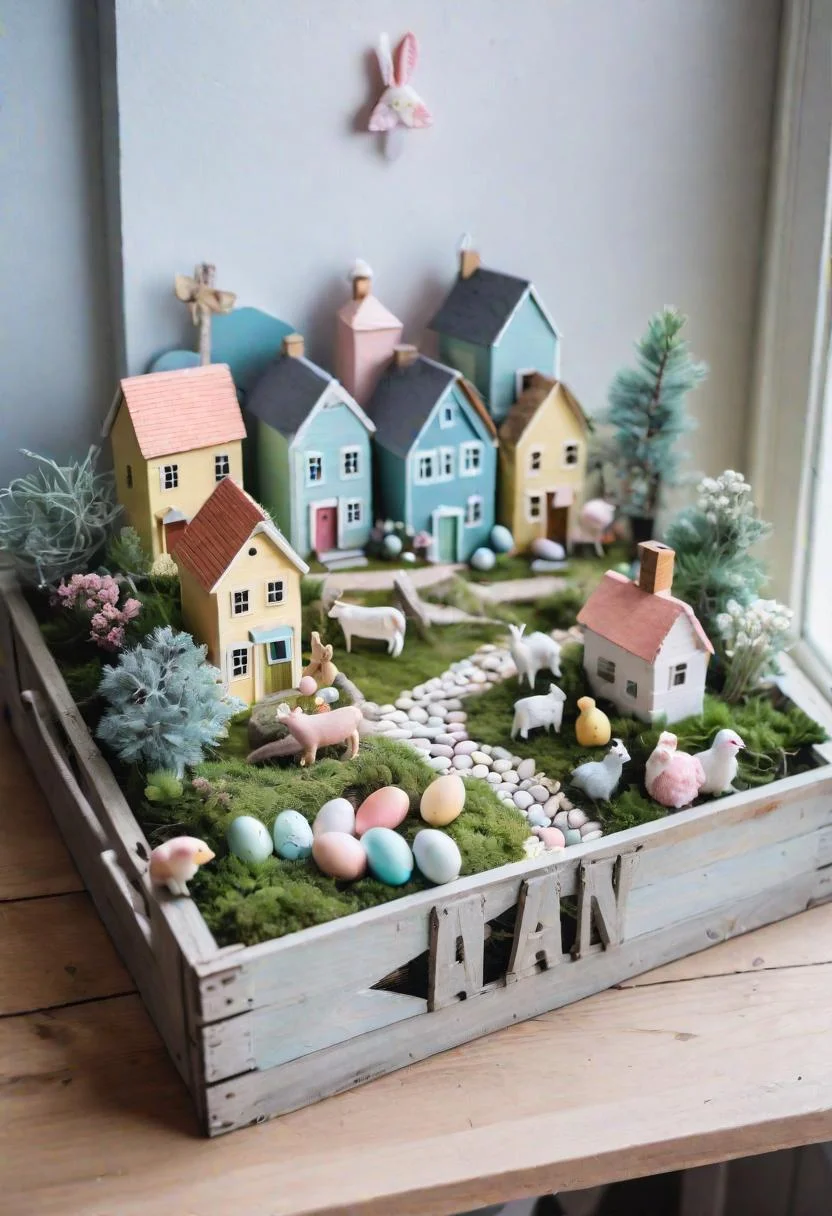 12. Wooden Crate Easter Village-0