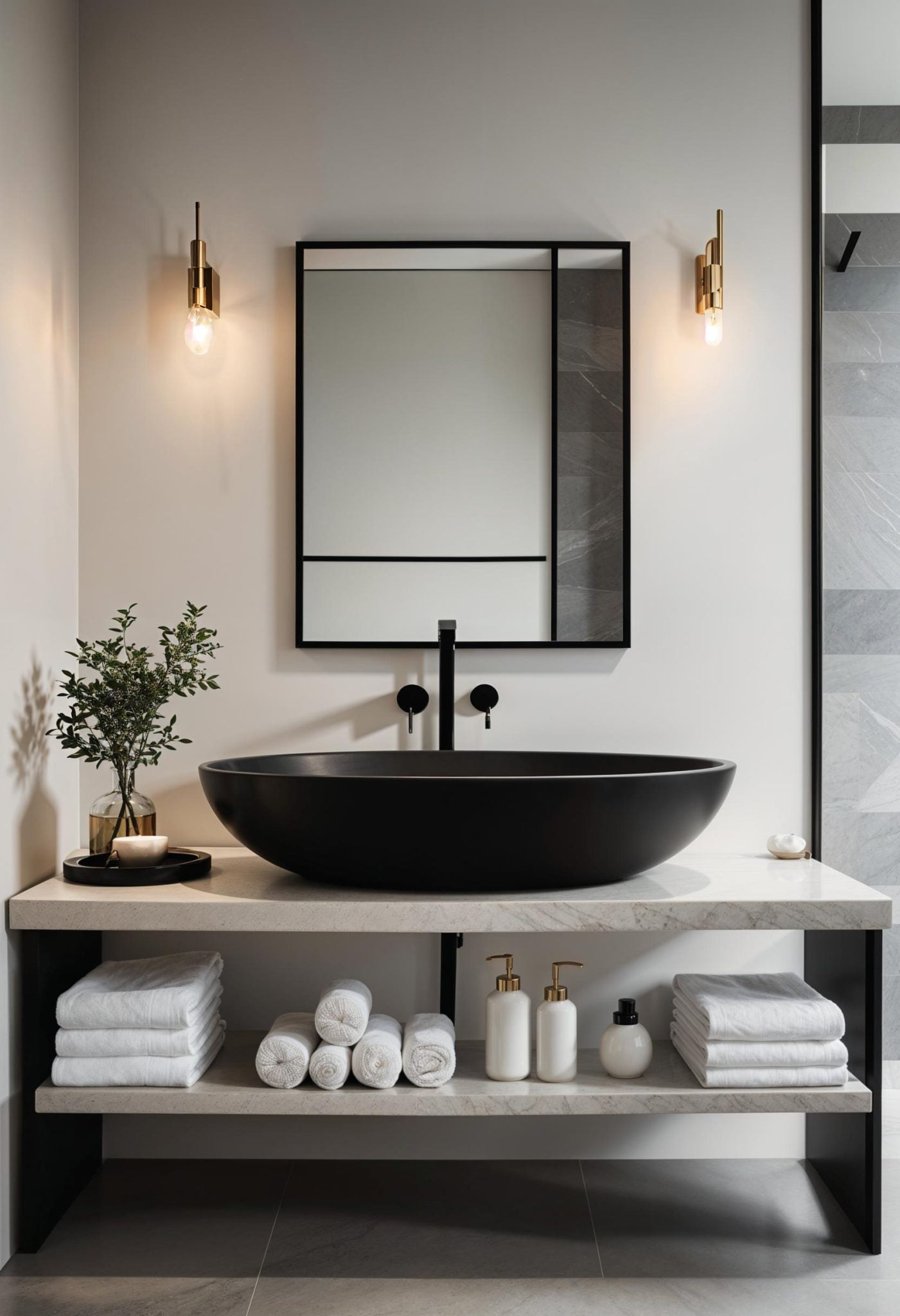 19 Stunning Black And White Bathroom Designs To Inspire You - Lovely Harbor