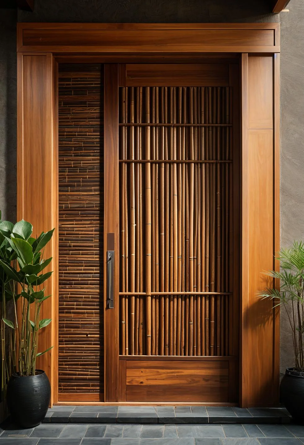 12. Zen-Inspired Wooden Door Section-1