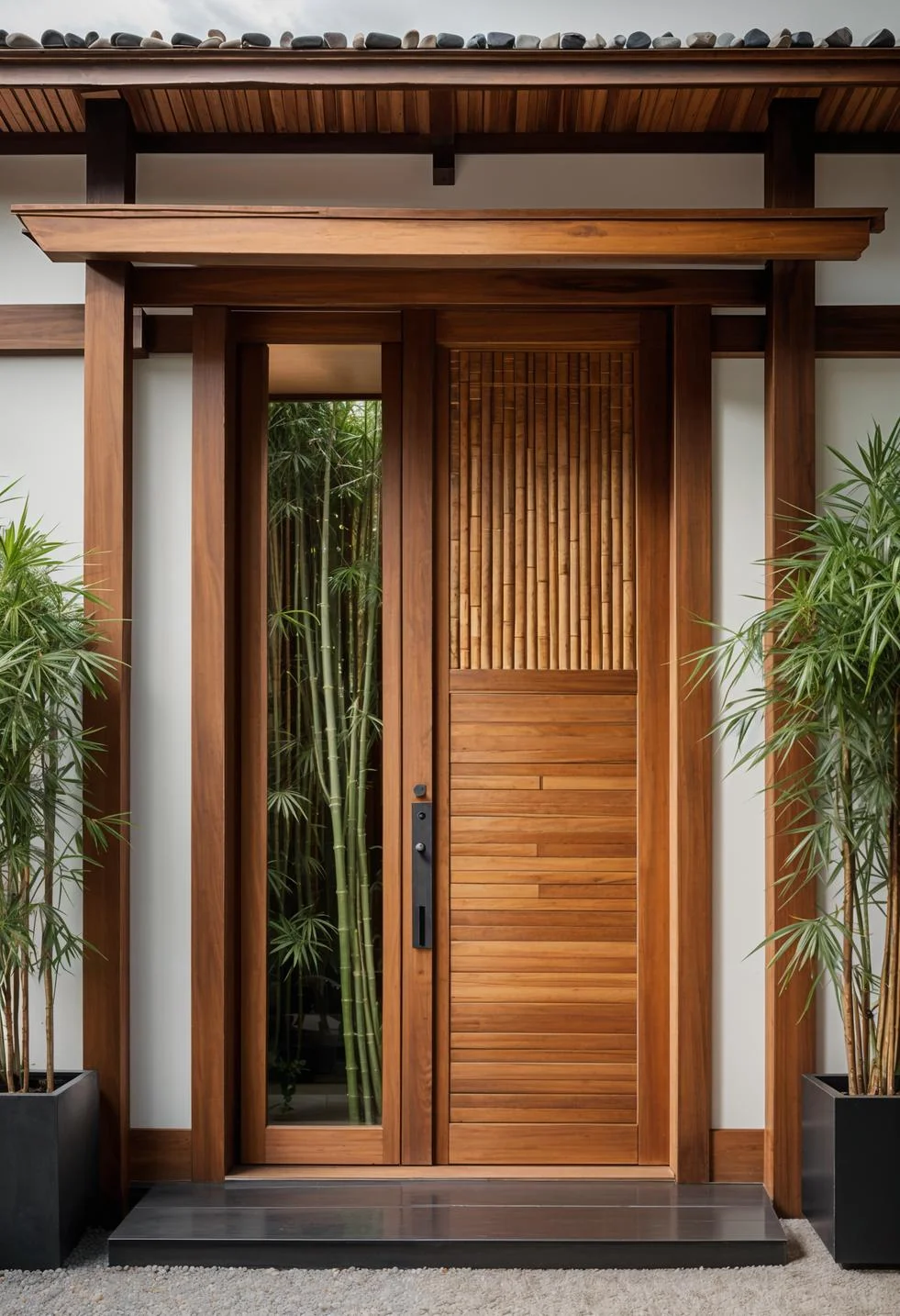 12. Zen-Inspired Wooden Door Section-2