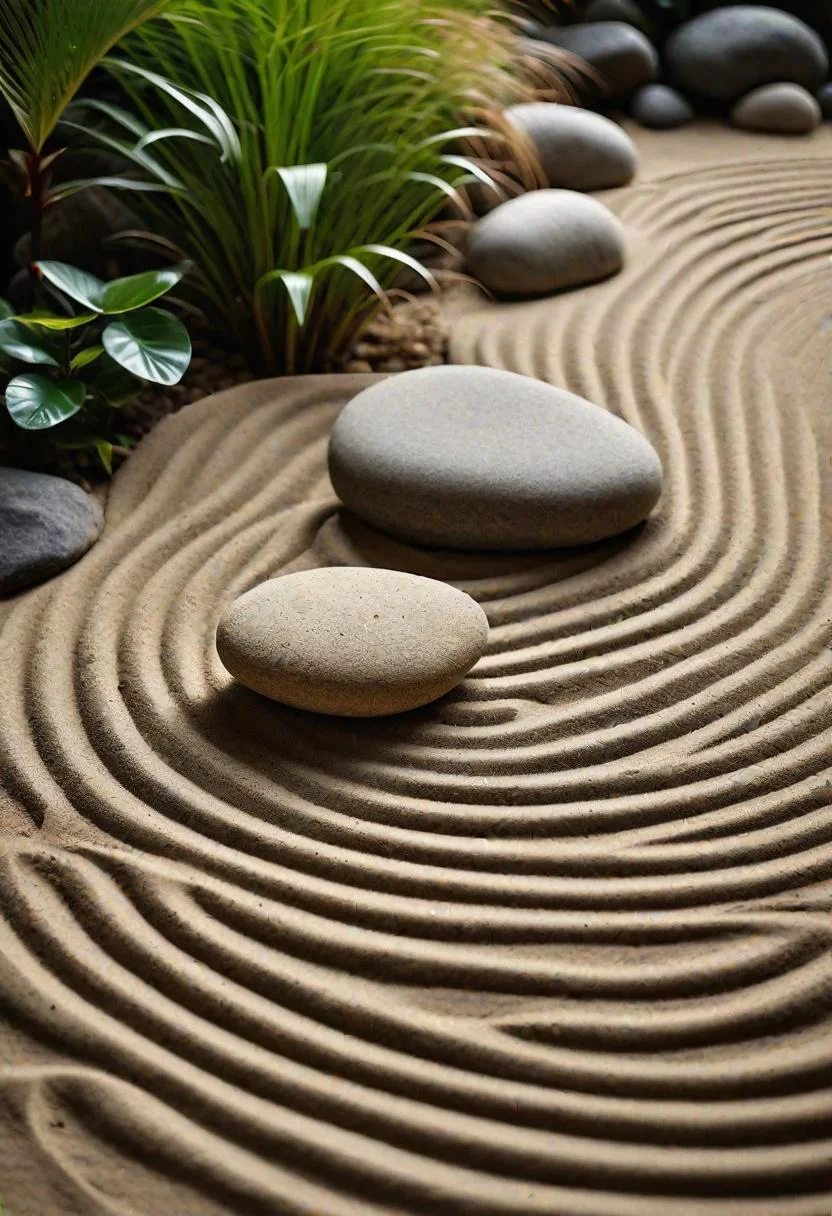41 Stunning Garden Decor Ideas for an Aesthetic Backyard 47 36. Zen Sand Garden Harmony-0