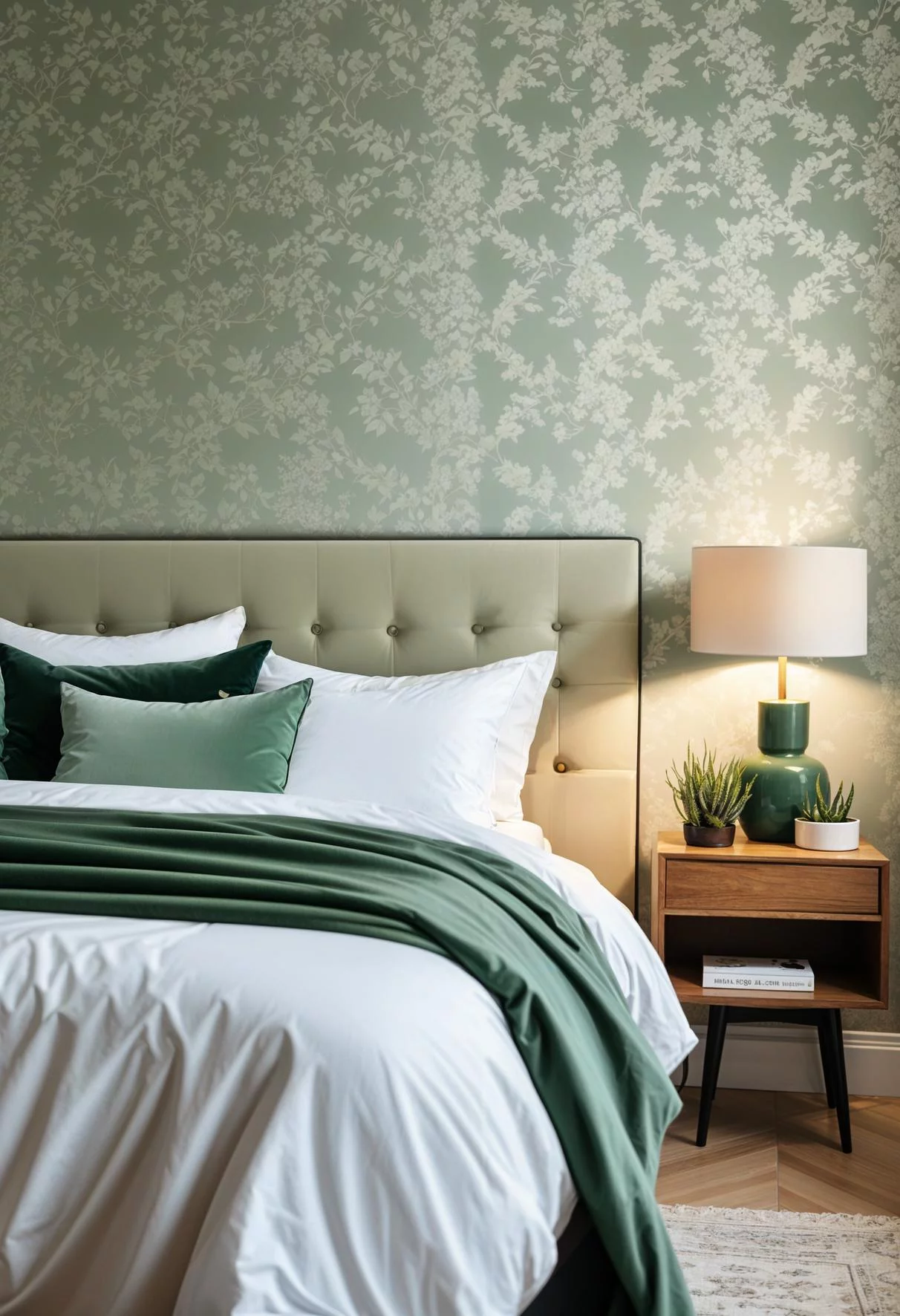 1. Green & Cream Wall Harmony-0