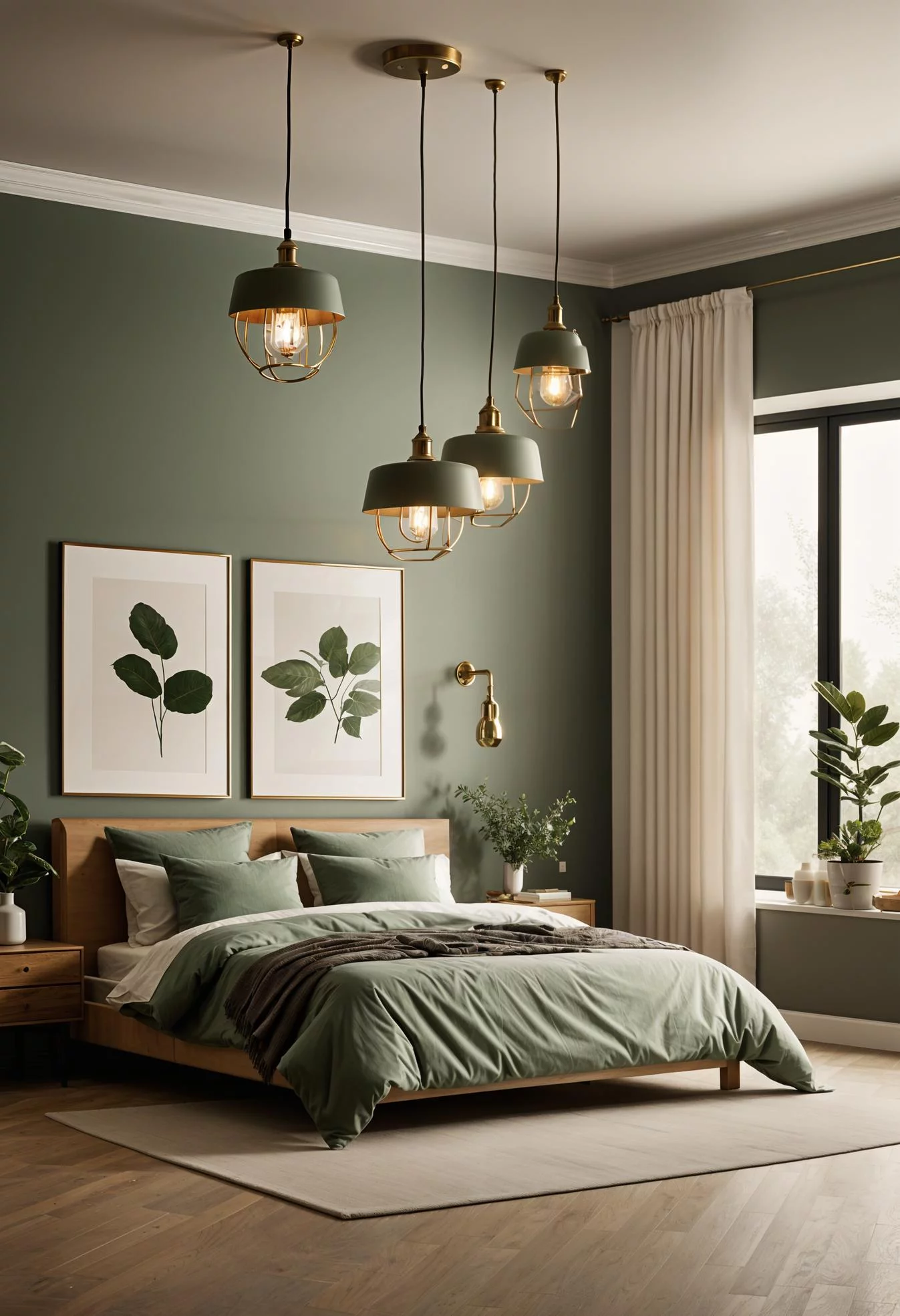 16. Metal Light Fixtures in Bedroom-0