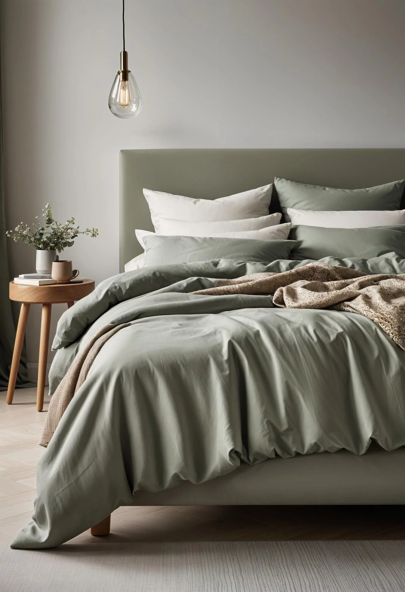 9. Nordic Sage Green Bedframe-0