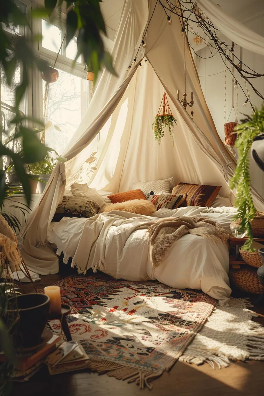 27. Portable Nomadic Boho Bedroom Trends-0