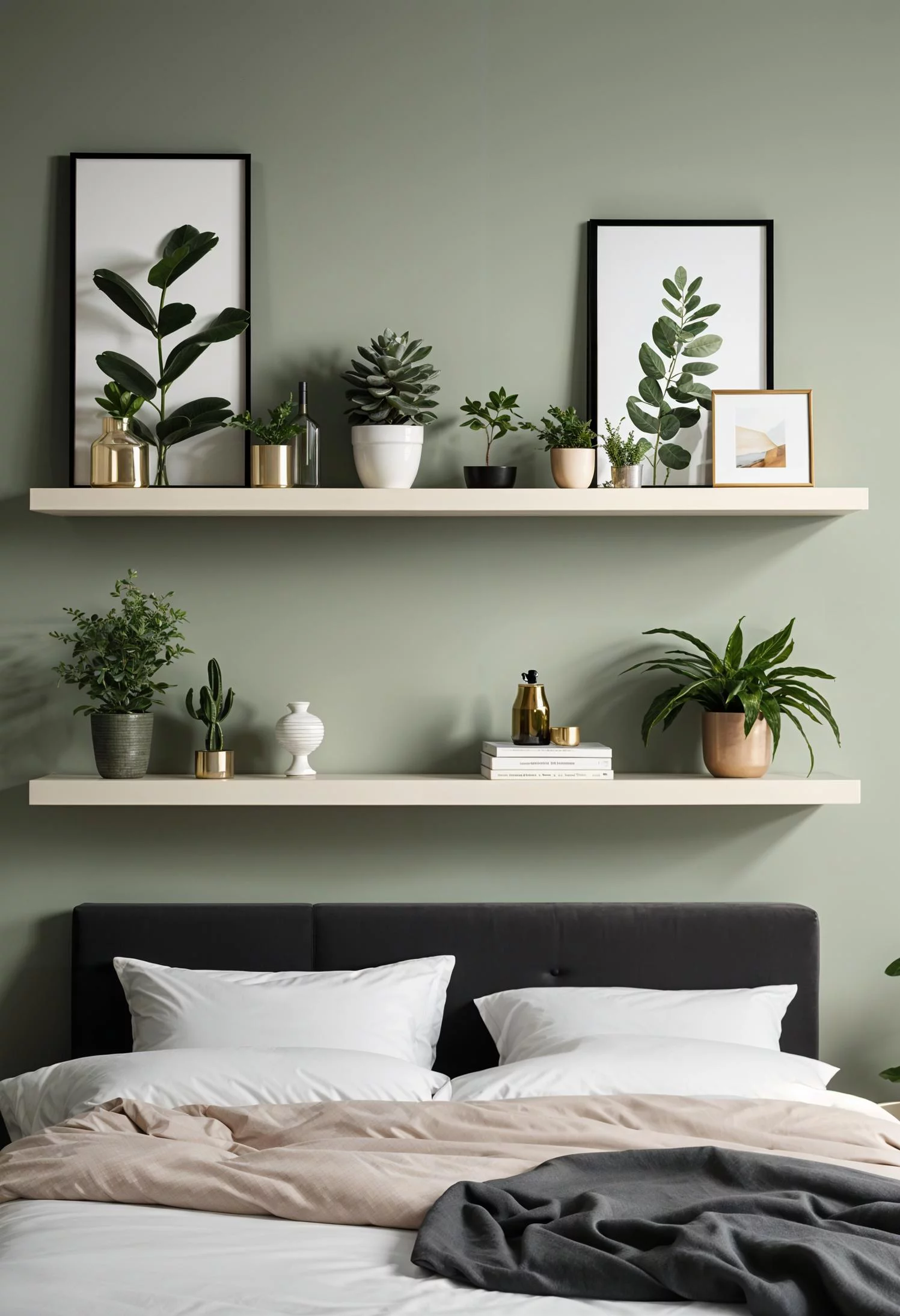 11. Sage Accent Wall Shelf Display-0