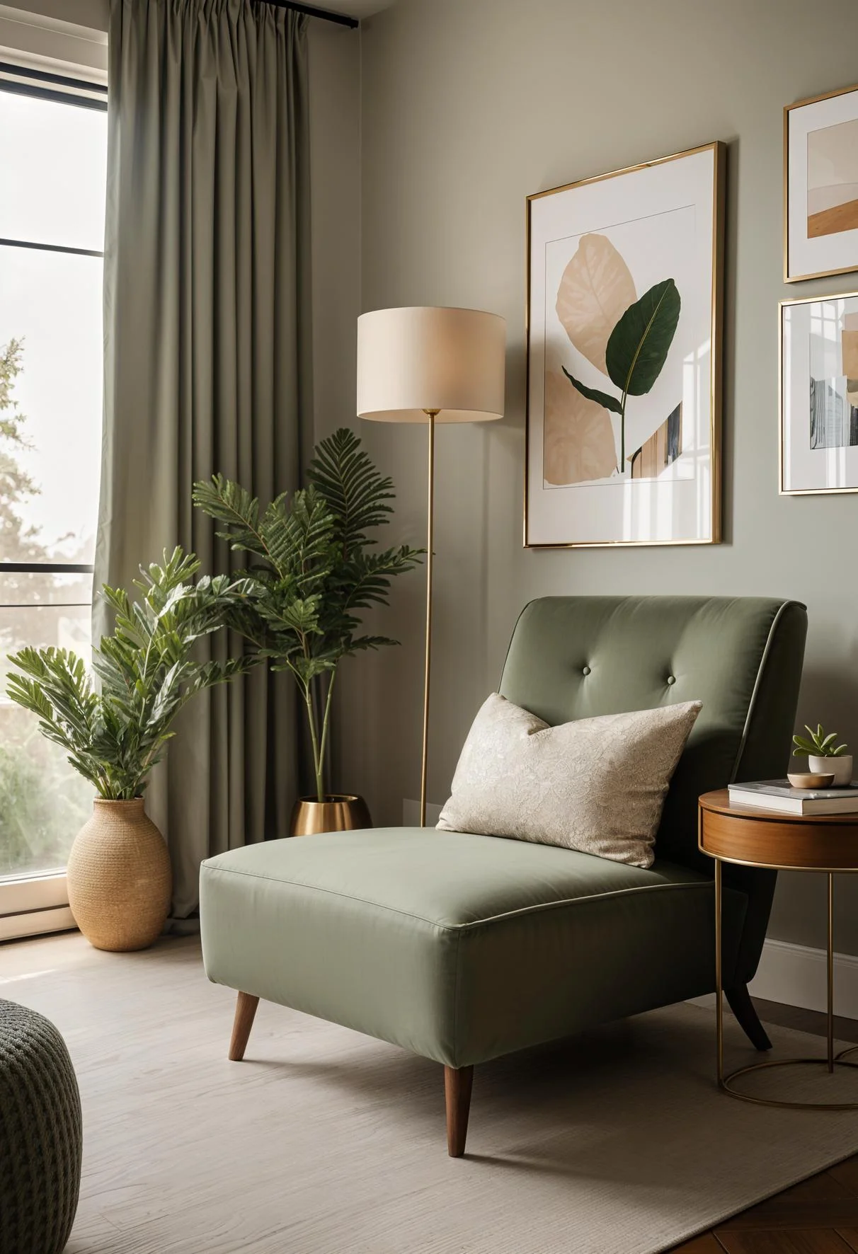 15. Sage Chair with Cream Accents-0