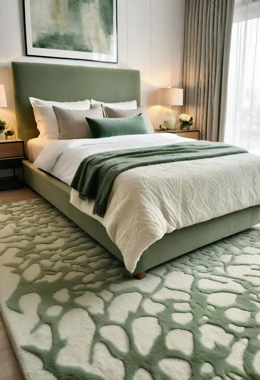 22. Sage Green Abstract Wool Rug-0