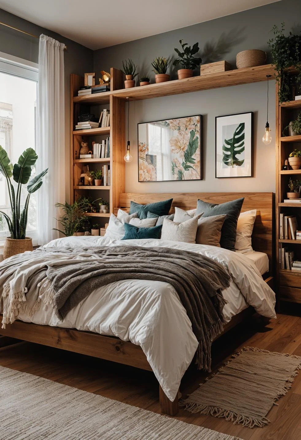 28. Stylish Boho Studio Apartment Design-1