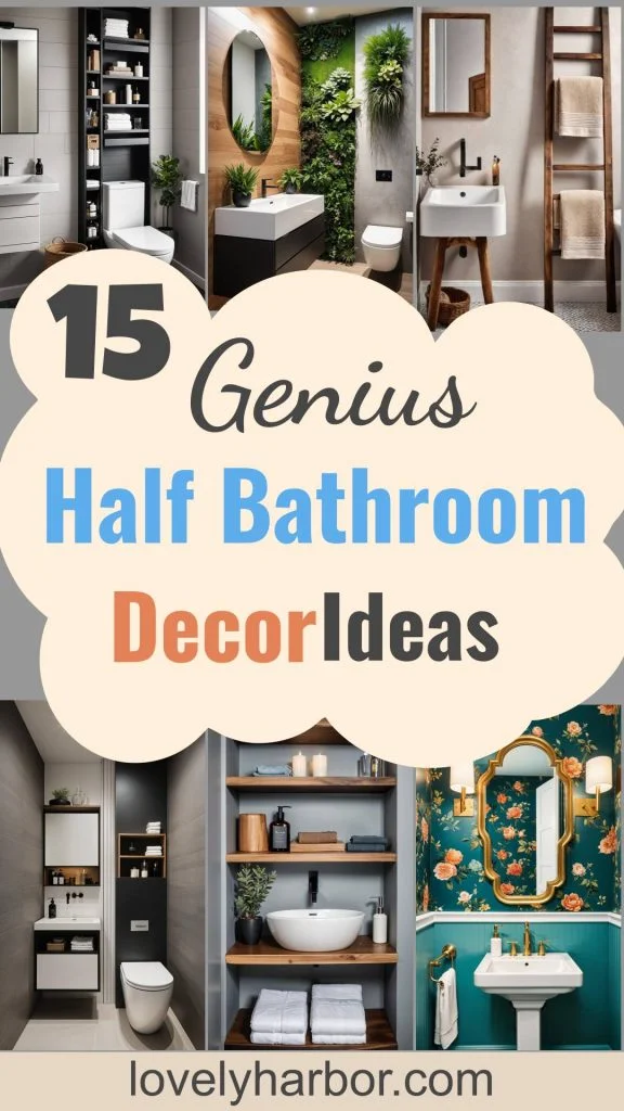 15 Genius Half Bathroom Decor Ideas
