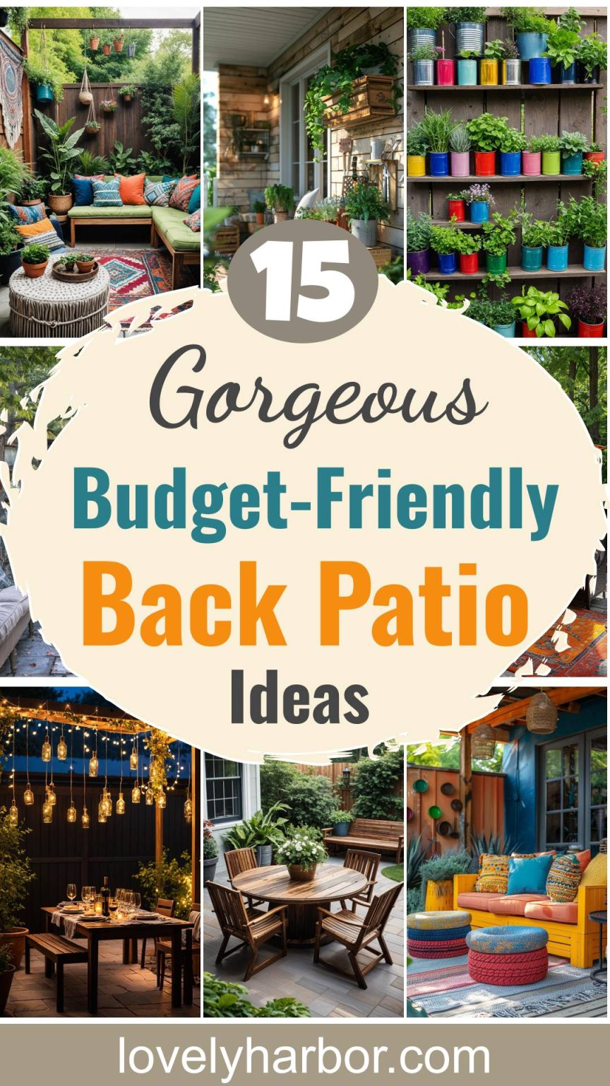 15 Gorgeous Budget-Friendly Back Patio Ideas - Lovely Harbor