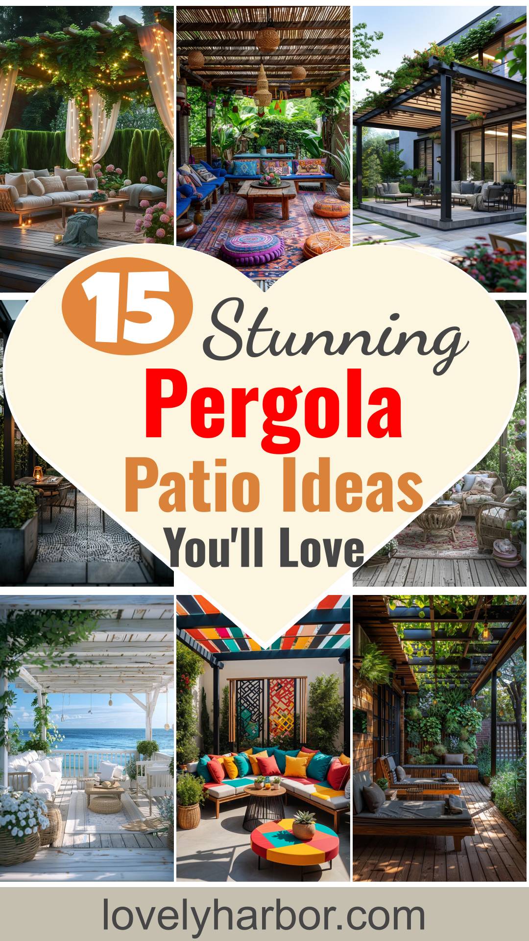 15 Stunning Pergola Patio Ideas You'll Fall In Love With - Lovely Harbor