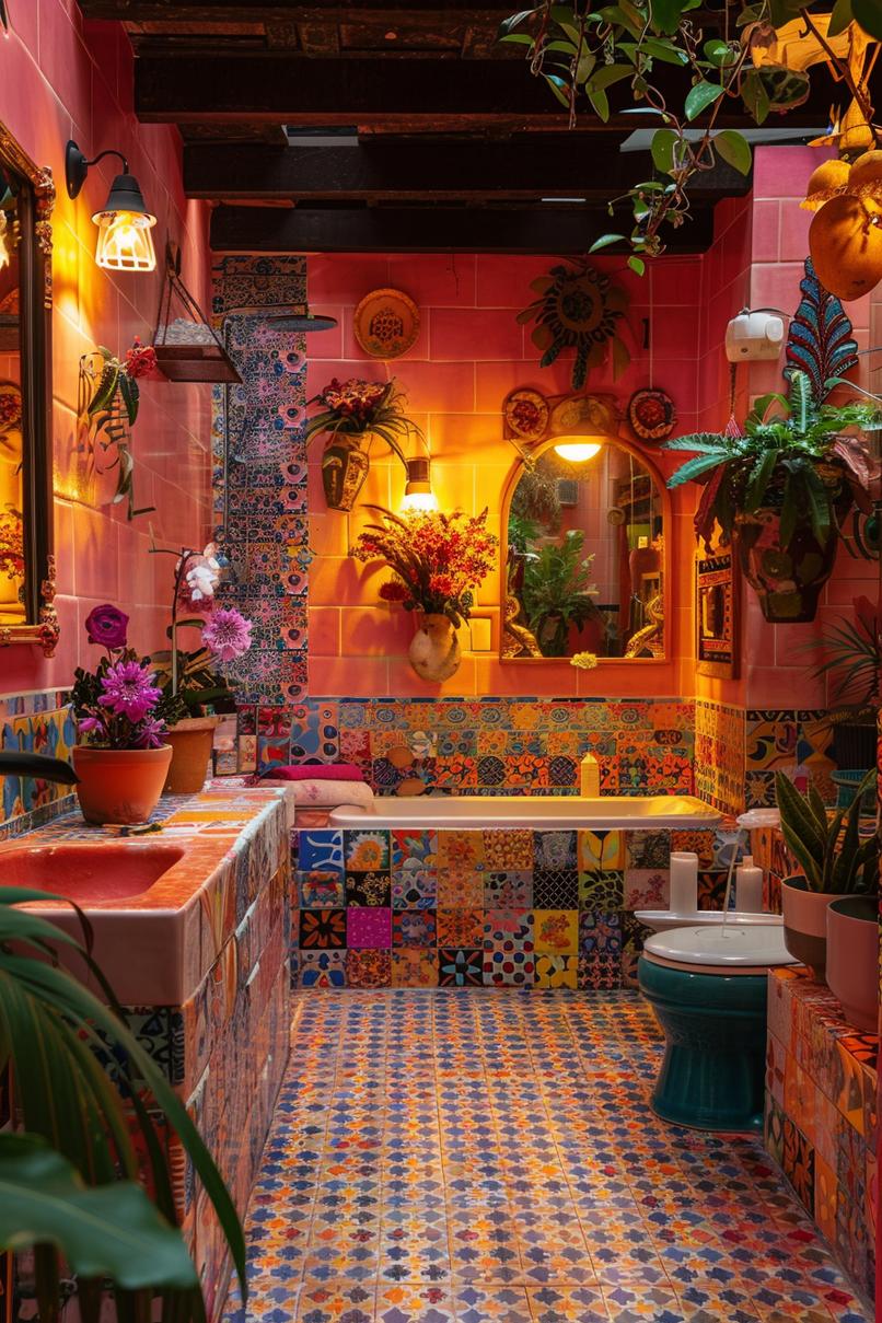 14. Artistic Bohemian Bathrooms: Mosaic Magic-0