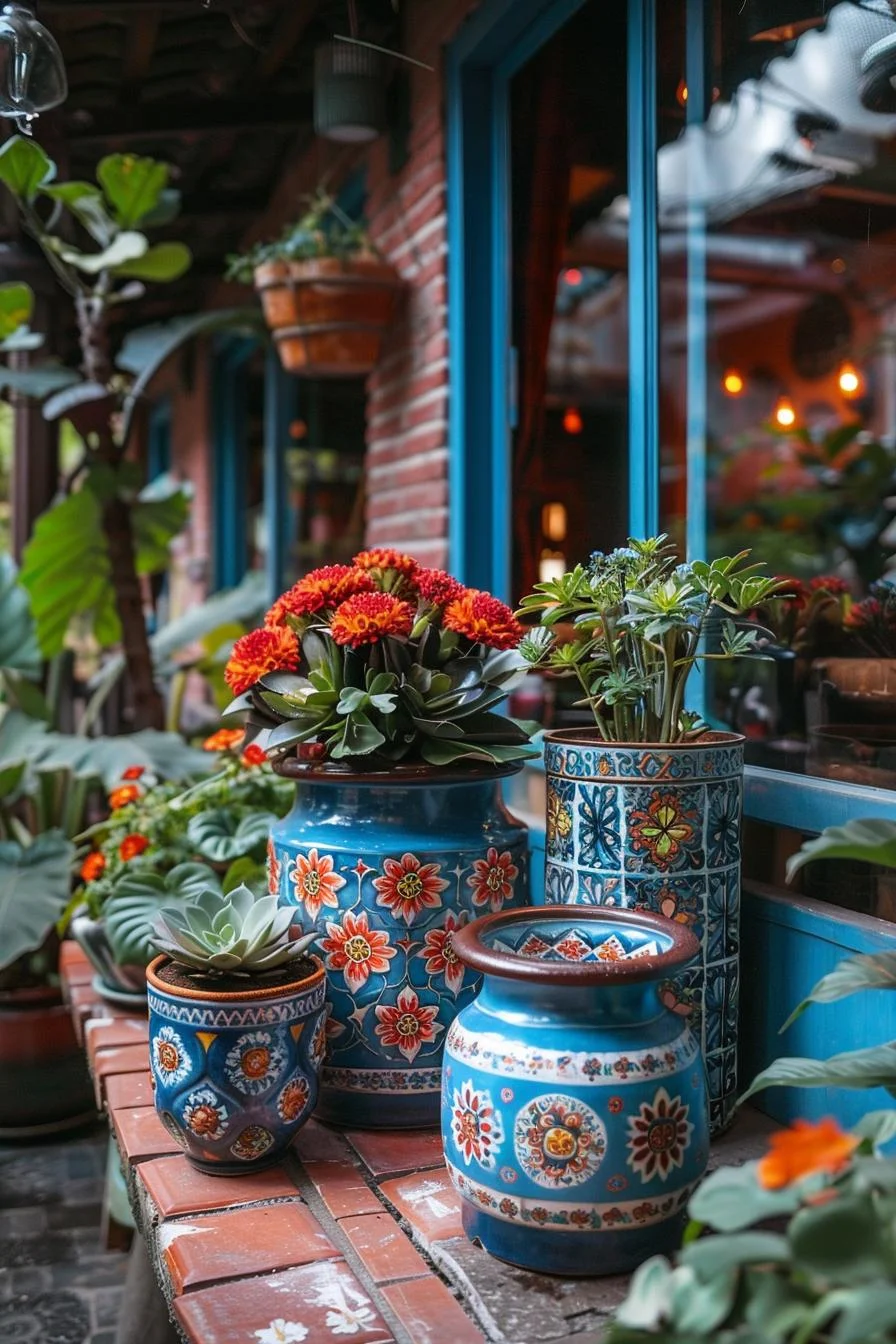 12. Artistic Boho Patio Pottery Collection-0