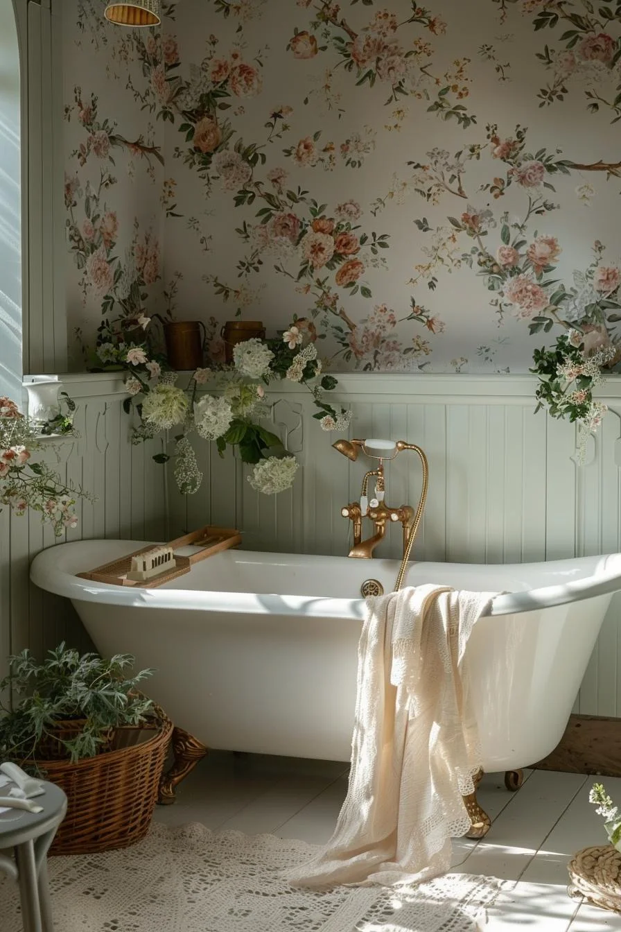 10. Charming Floral Cottage Bathrooms-0