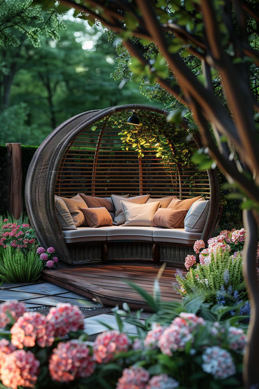 18. Chic Canopy Loveseats for Patios-0