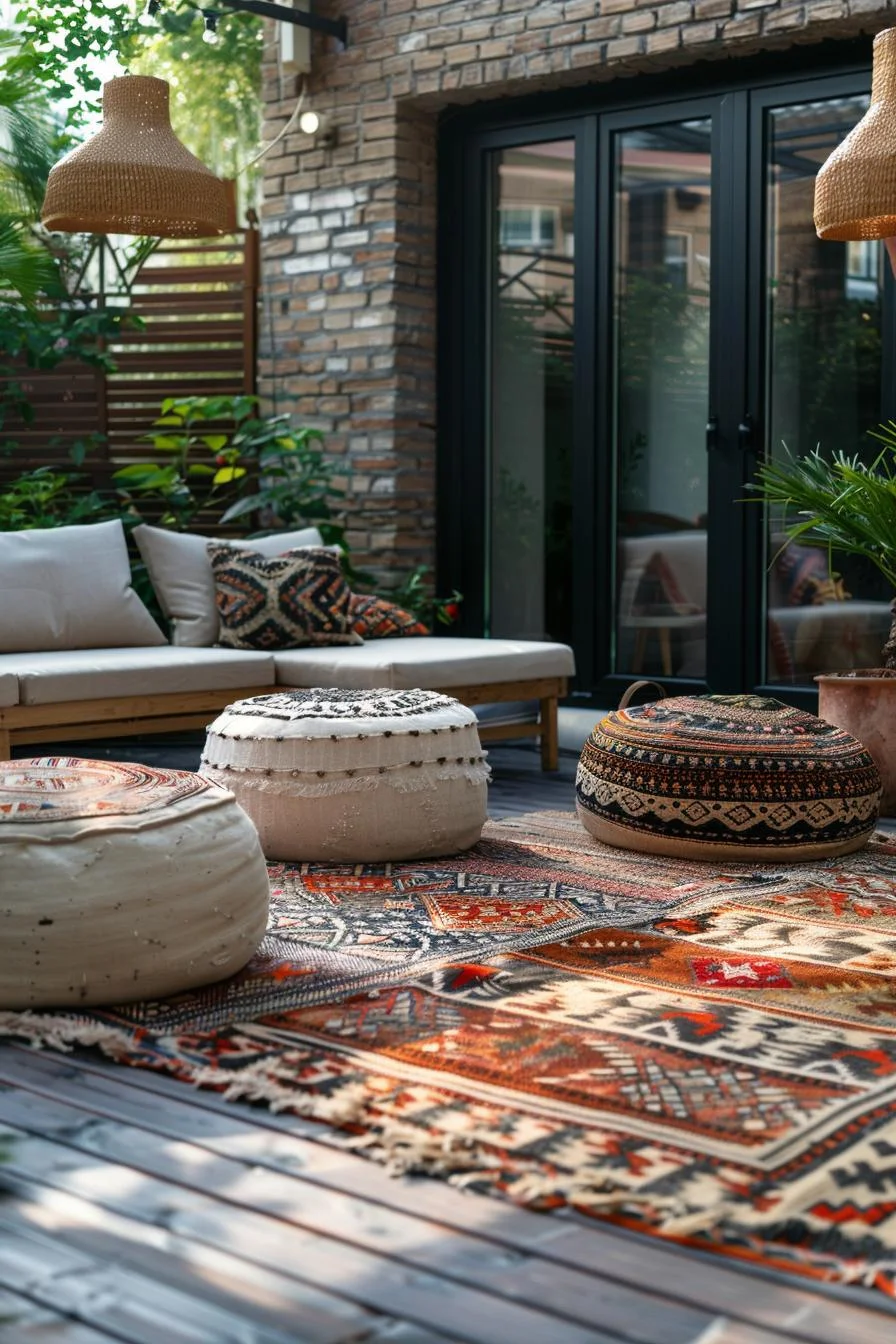15. Chic Outdoor Cushions and Poufs-0