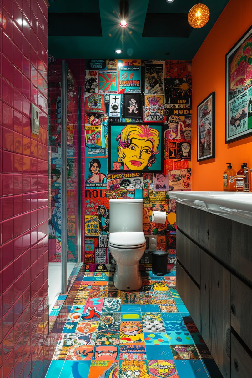 11. Colorful Pop Art for Bathrooms-0