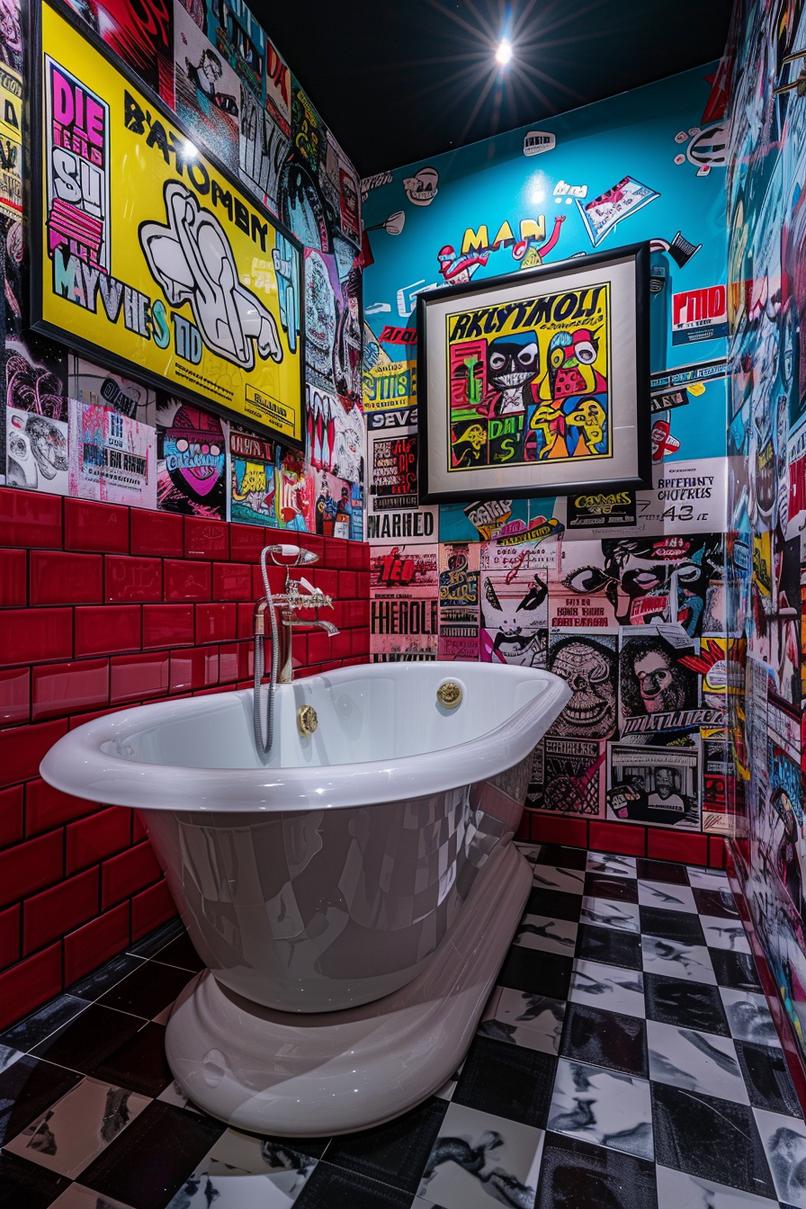 11. Colorful Pop Art for Bathrooms-1