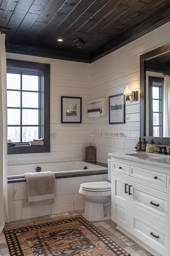 15 Gorgeous Shiplap Bathroom Styles To Impress Your Guests - Lovely Harbor