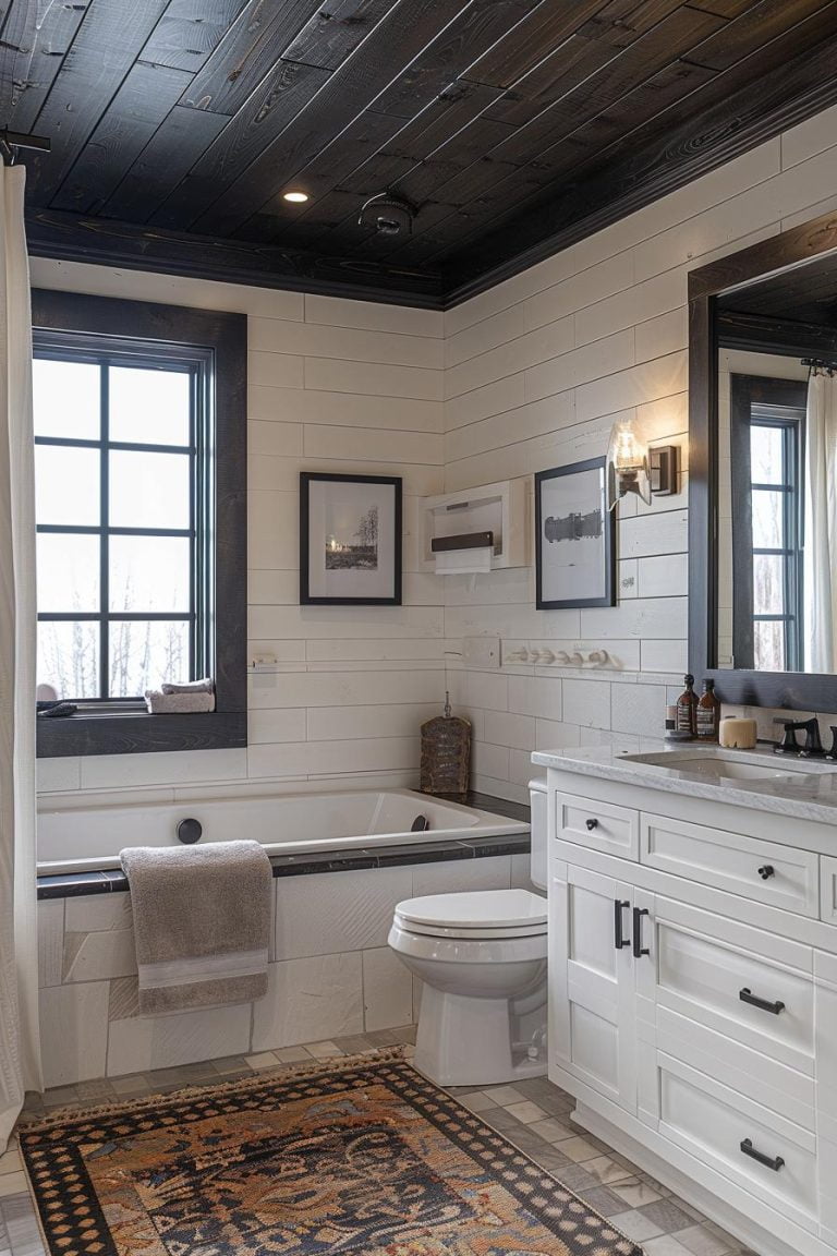15 Gorgeous Shiplap Bathroom Styles To Impress Your Guests - Lovely Harbor