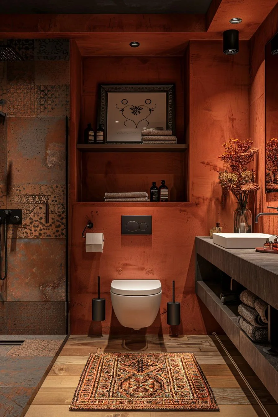 14. Earthy Terracotta Vibes: Transform Your Bathroom-2