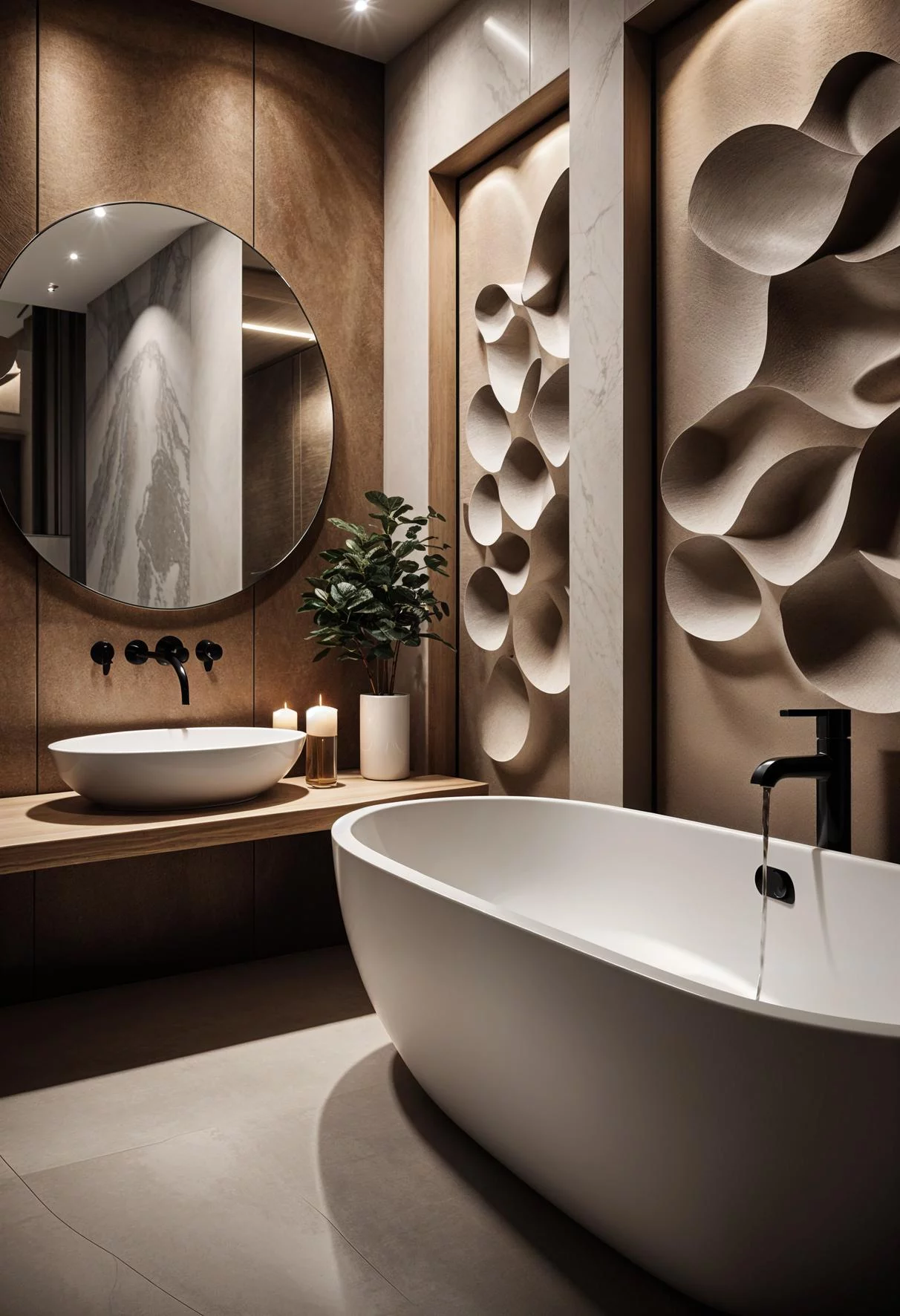 19. Elevate Your Bathroom with Sculptures-2