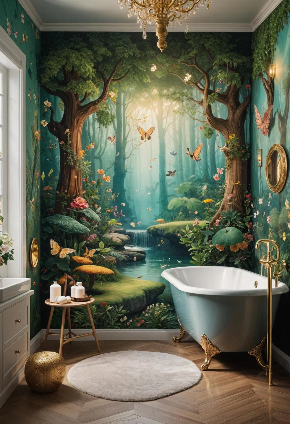 15 Stunning Bathroom Wallpaper Trends to Try Now 33 9. Enchanting Bathroom Wallpaper Designs-0
