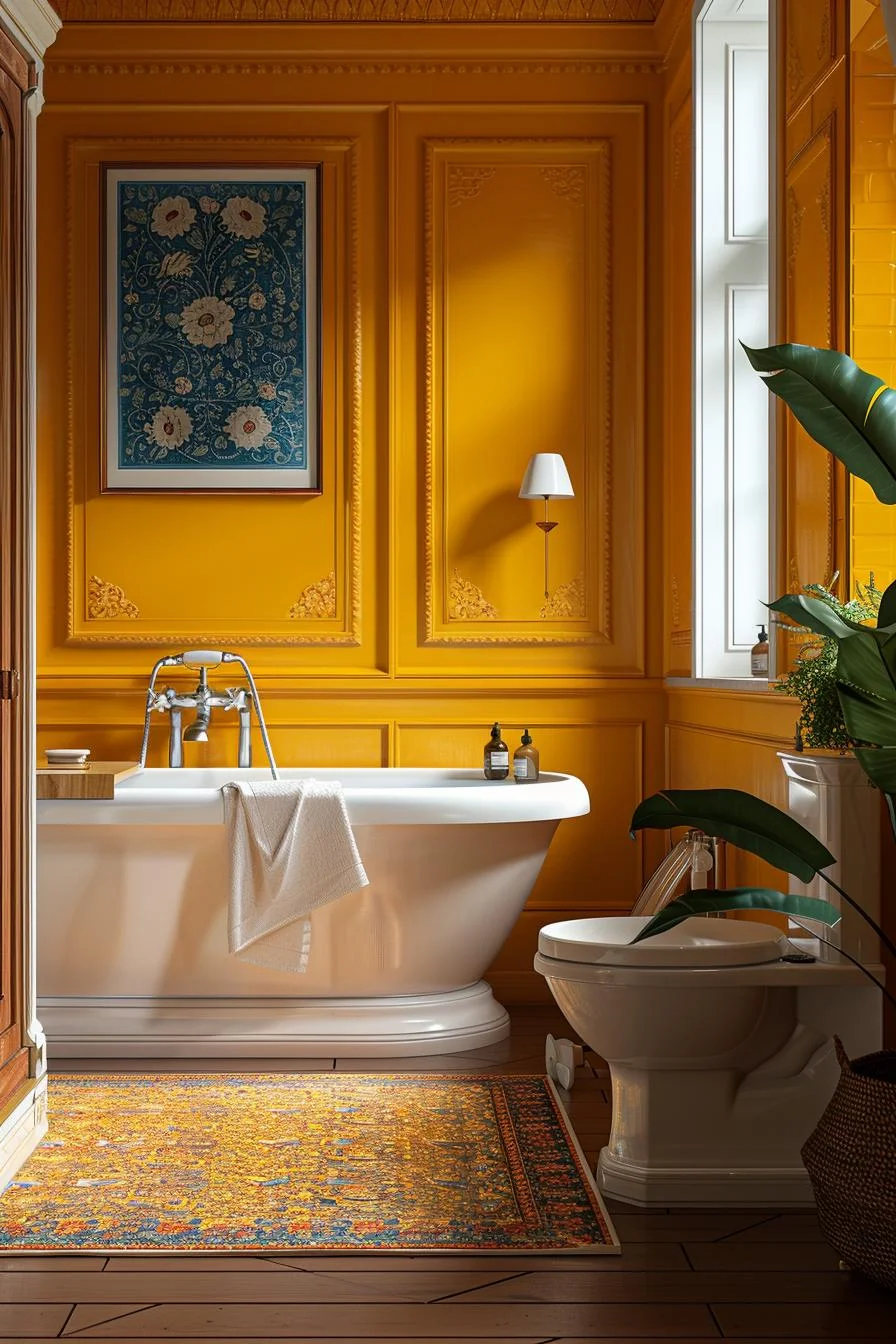 9. Energizing Saffron Bathroom Paint Ideas-1
