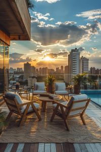 19 Trendy Patio Furniture Ideas for Chic Outdoor Spaces 1 14. Foldable Teak Chairs for Patios-1