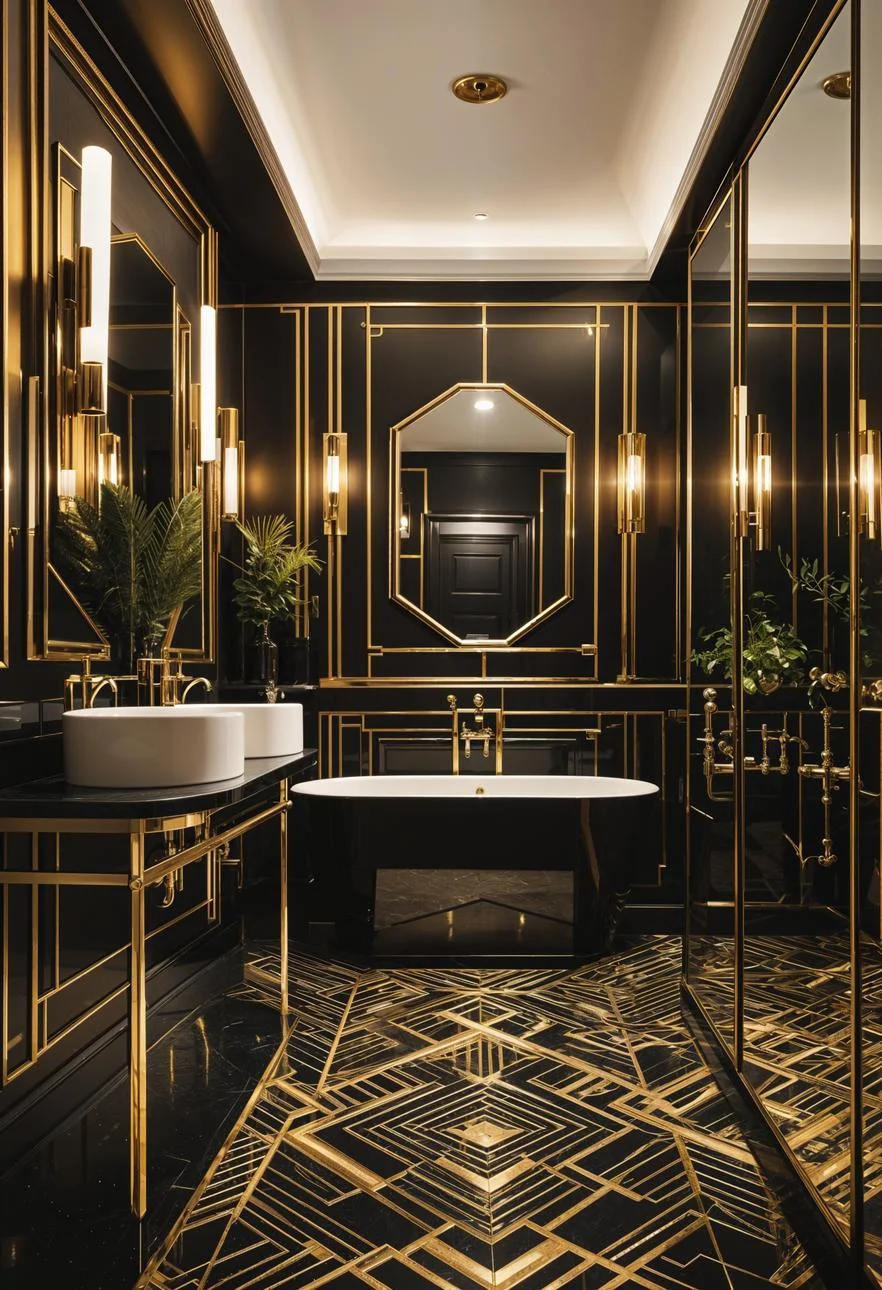 7. Glamorous Art Deco Bathroom Decor-1
