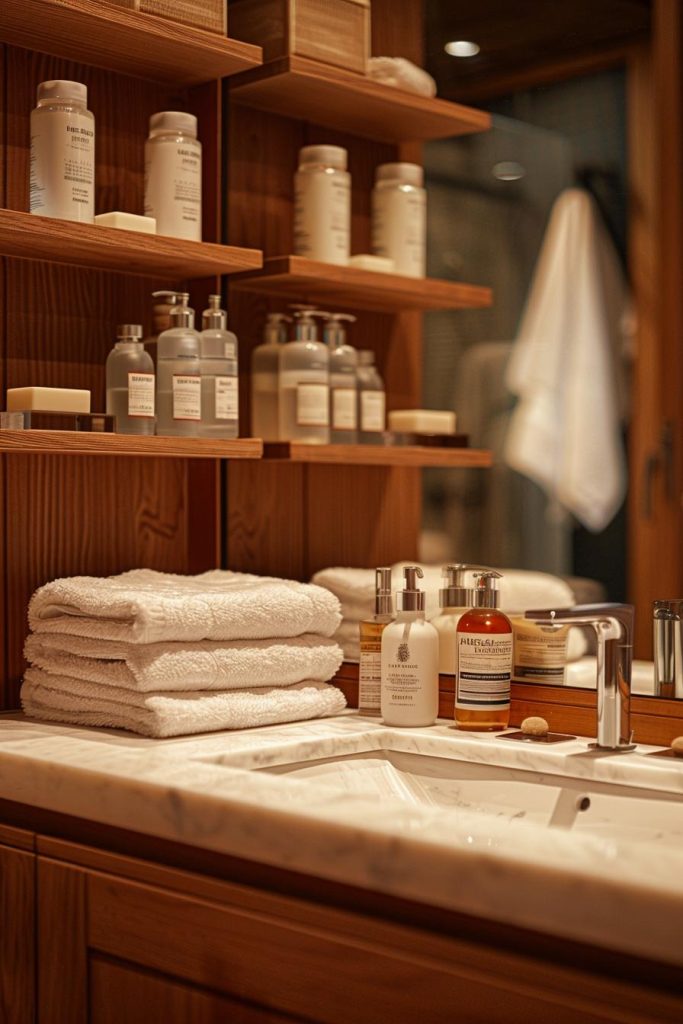 15 Genius & Gorgeous Bathroom Shelf Ideas You Must See - Lovely Harbor