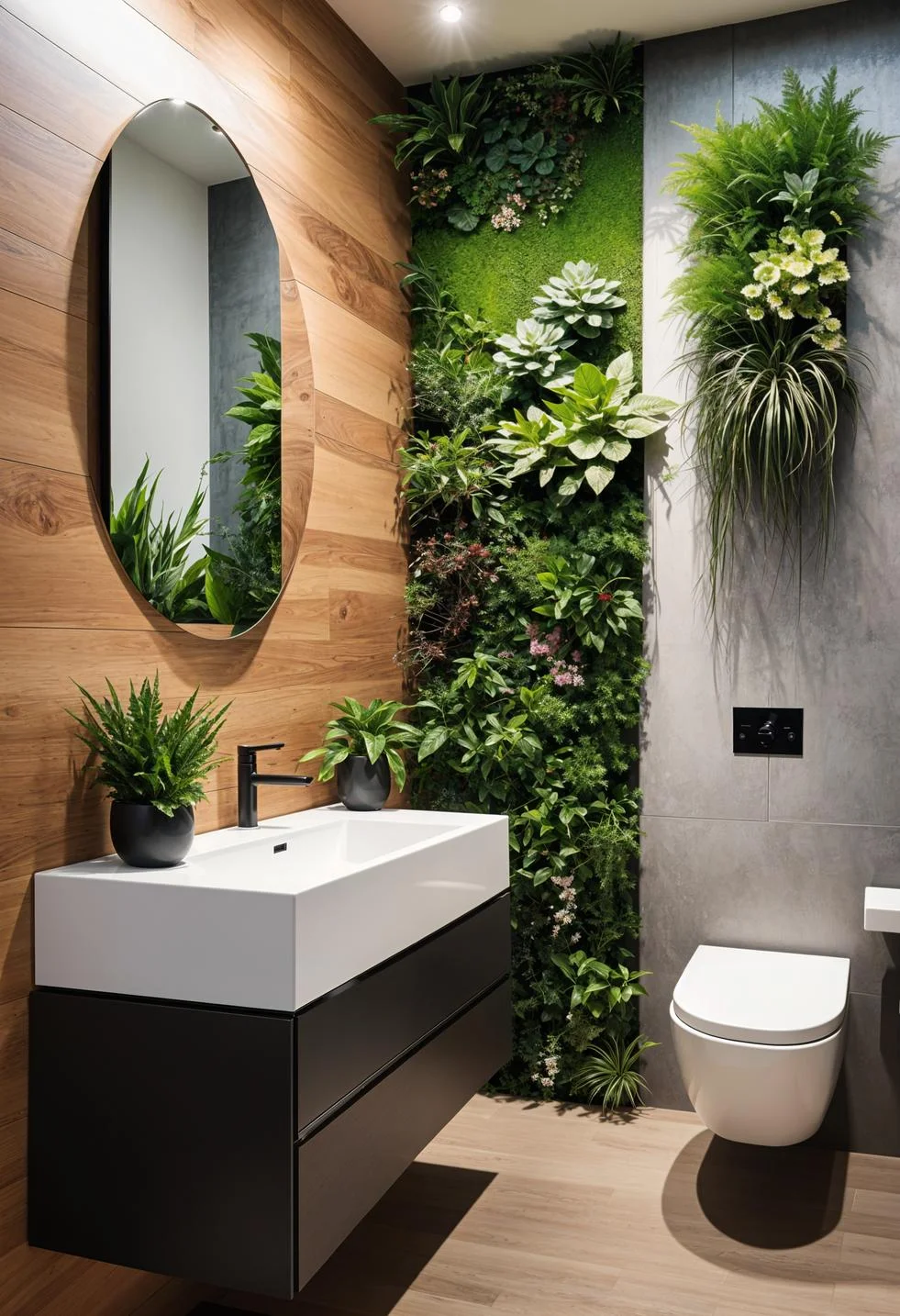 1. Lush Vertical Garden for Half Bathroom-0