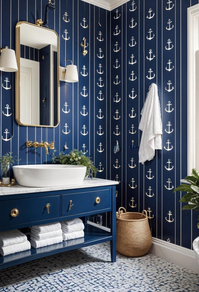 15 Stunning Bathroom Wallpaper Trends To Try Now - Lovely Harbor