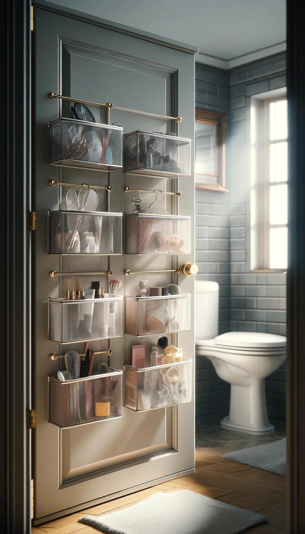 14. Mesh Door Organizers for Bathrooms-0
