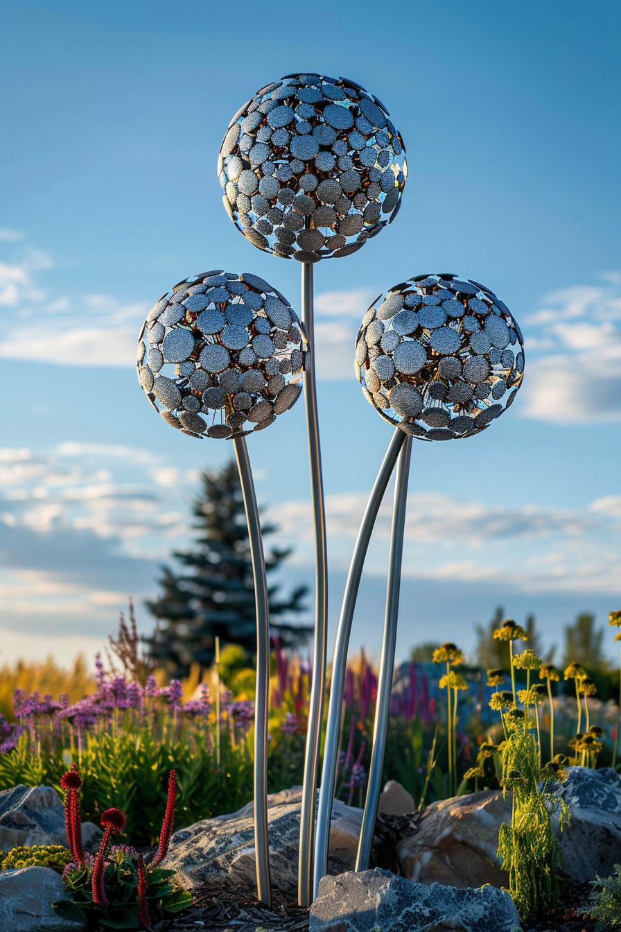 24. Metal Allium Sculptures: Blooming Beauties-0