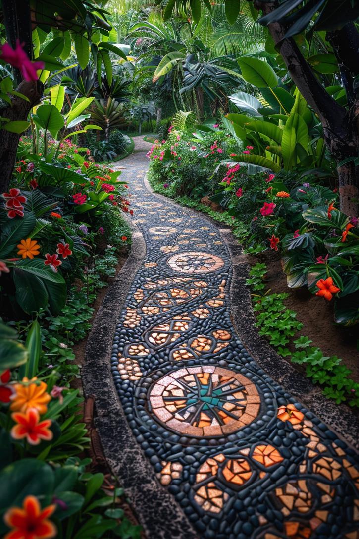 5. Mosaic Path Through Lush Garden-0