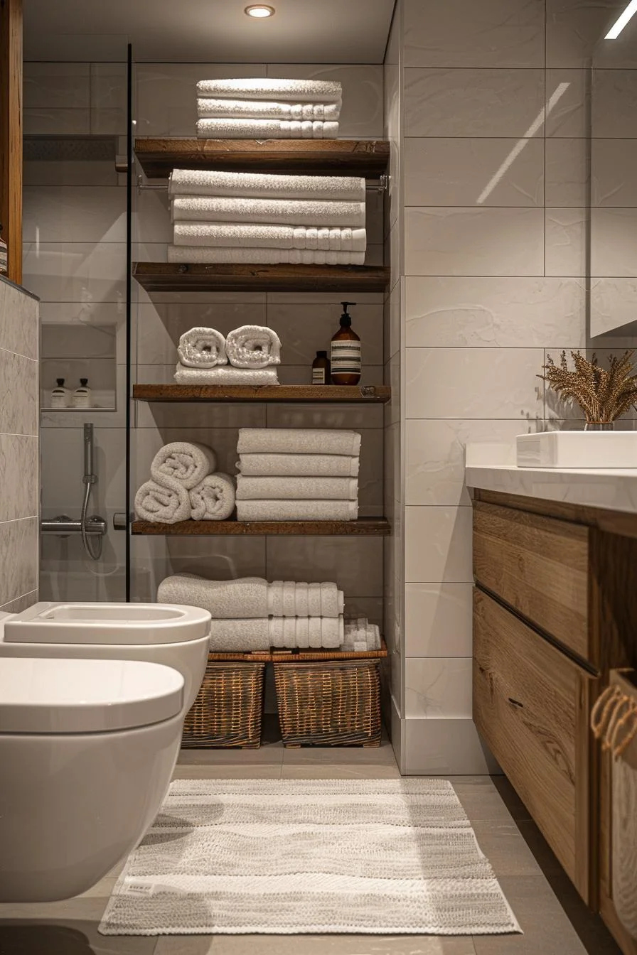 15. Multi-Functional Shelf Towel Holder-1