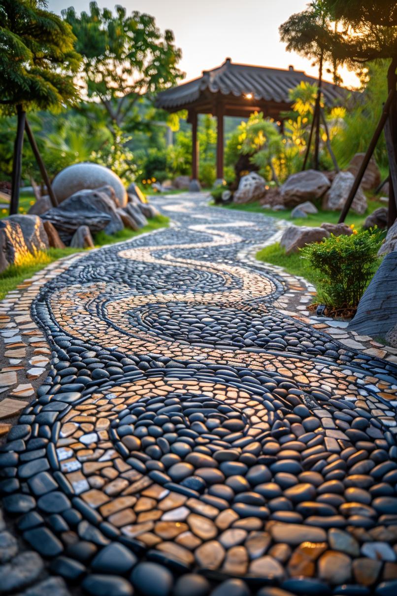 15. Pebble Mosaic Pathway Inspiration-1
