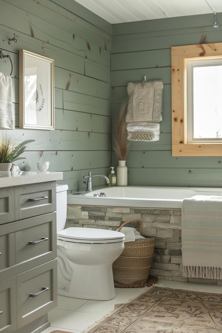 15 Gorgeous Shiplap Bathroom Styles To Impress Your Guests - Lovely Harbor