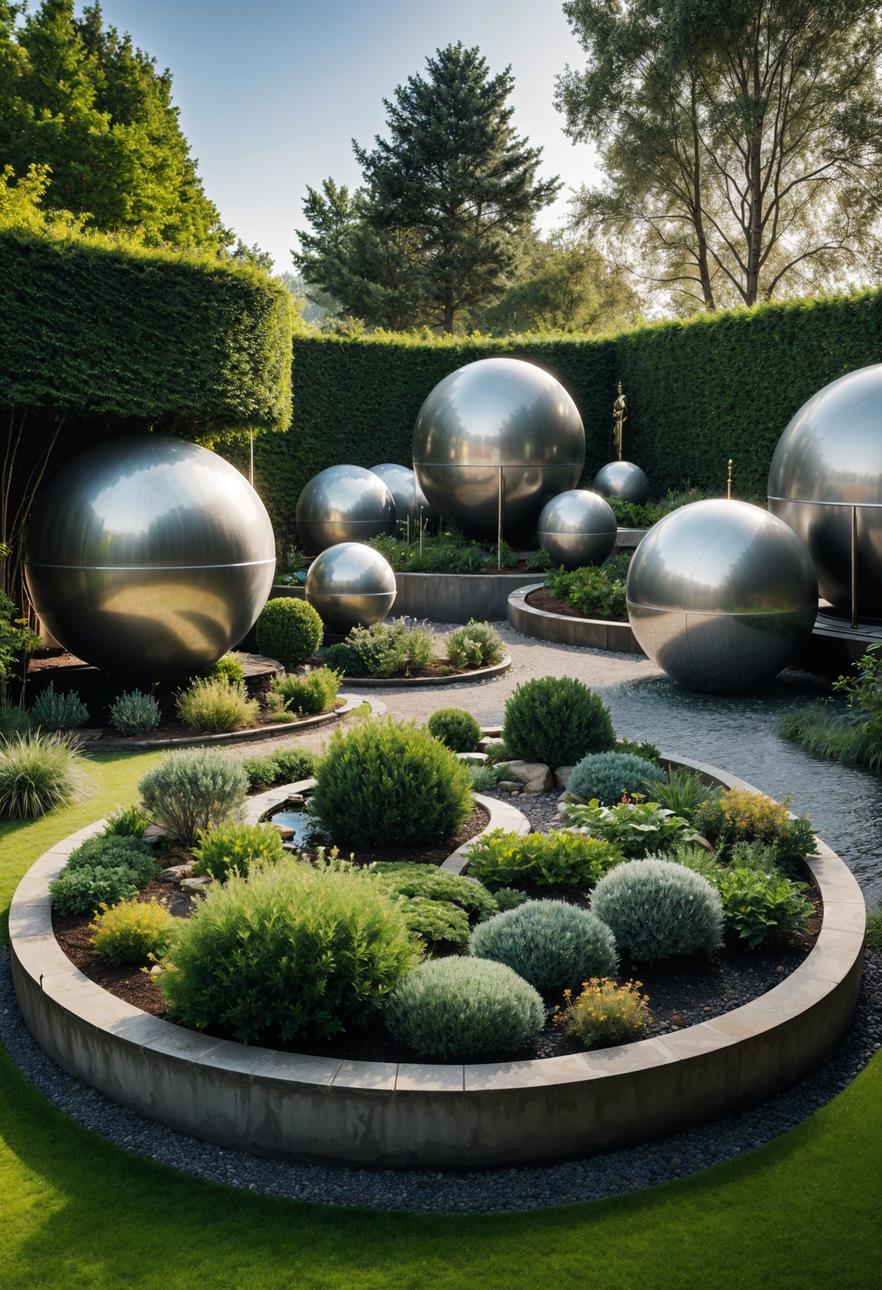 27. Sculpted Spheres in Gardens-2