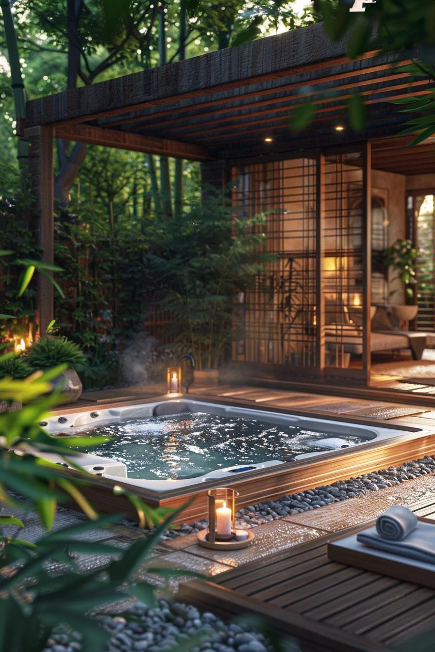 31 Gorgeous Outdoor Patio Ideas to Try Now (With Real Costs & Climate Notes) 122 27. Serene Spa Patio Retreat-2