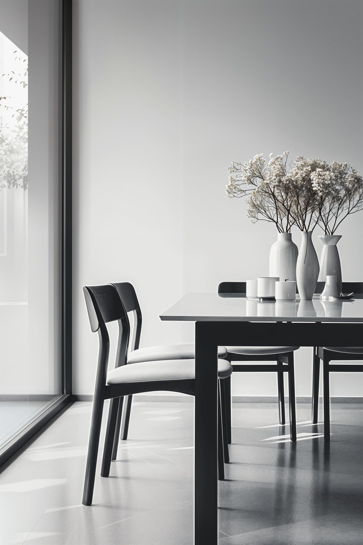 2. Sleek Minimalist Dining Room Décor-0