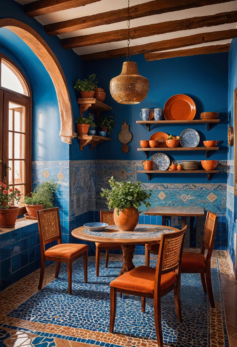 17. Terracotta and Blue Dining Room-0