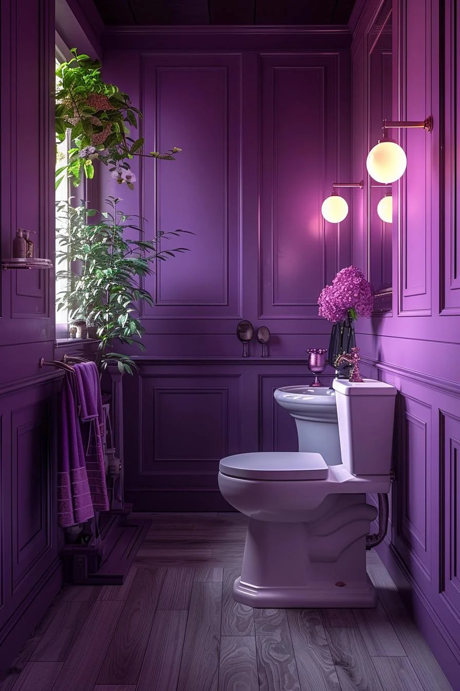 12. Vibrant Electric Violet Bathroom Inspiration-1