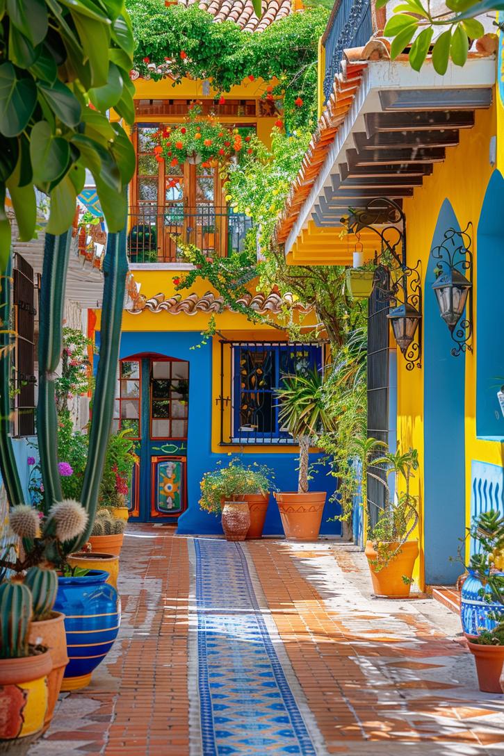 21. Vibrant Mexican Courtyard Design-1